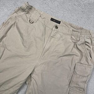 5.11 Tactical Cargo‎ Pants Mens 38x34 Beige Elastic Waist Workwear Outdoor